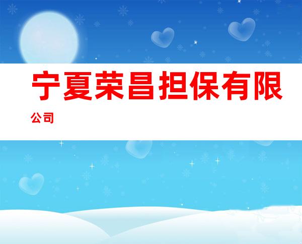 宁夏荣昌担保有限公司