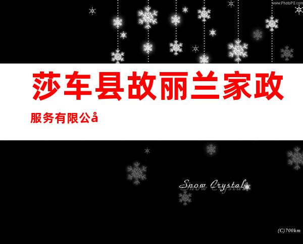 莎车县故丽兰家政服务有限公司